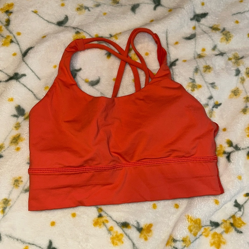 Lululemon Women's Energy Sports Bra Top Racerback Criss Cross Strappy Active 4